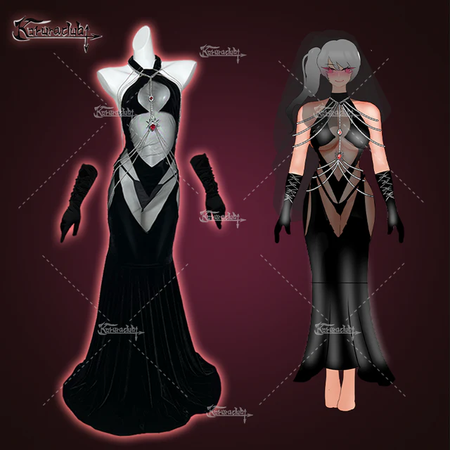 KORURACLUB-Halloween Spider-hearted witch Dress(4-Piece Set) HA2900