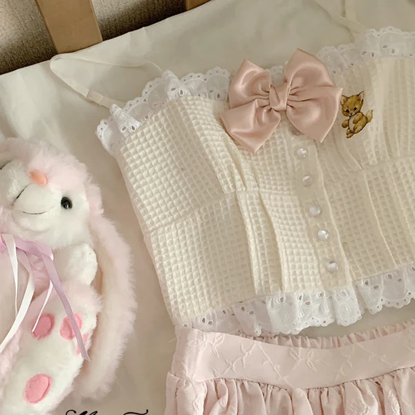 Bow print camisole top HA1572