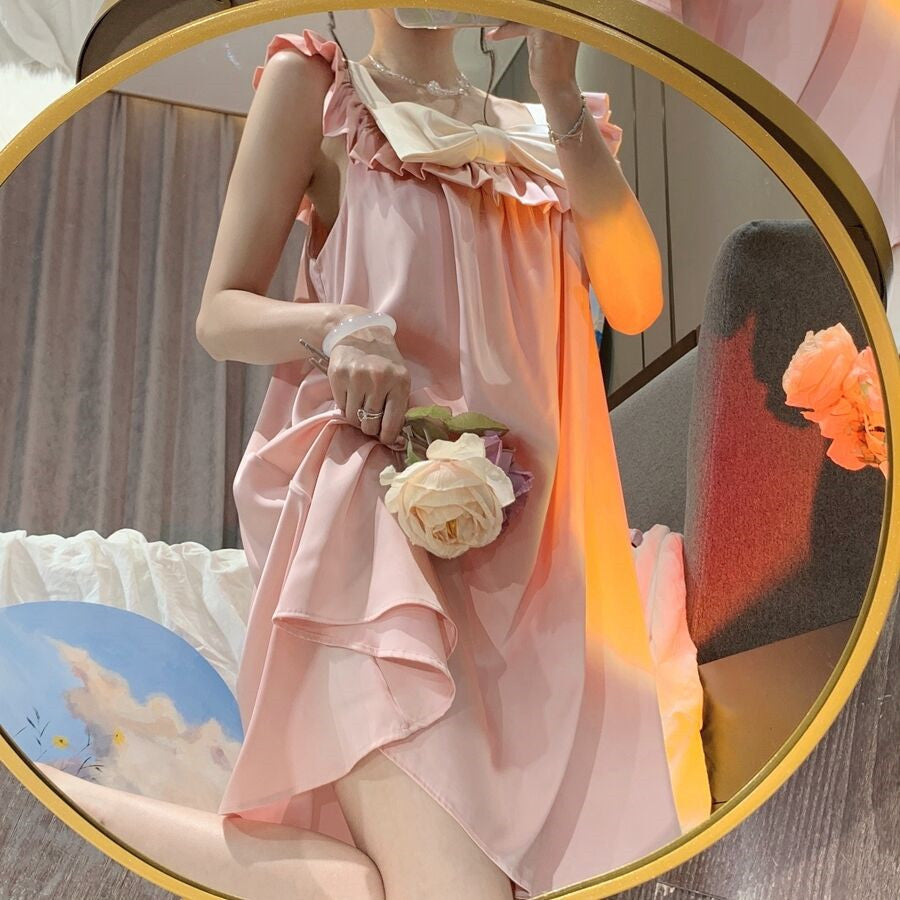 Cute ice silk suspender nighttime HA1092