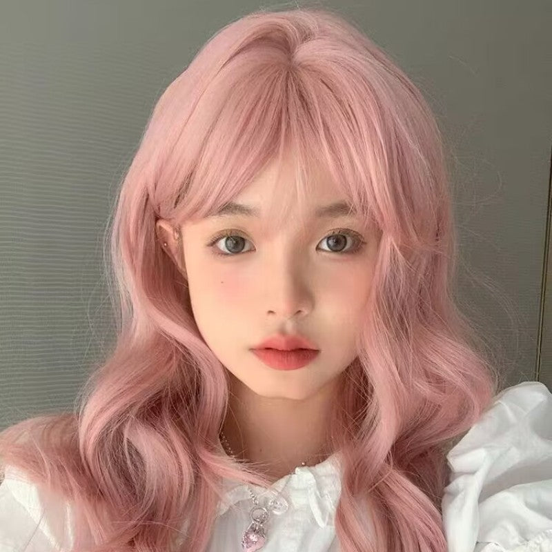 Pink curly wig  HA1661