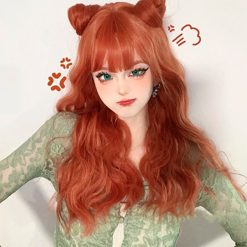 Wool curly long curly hair wig HA1278