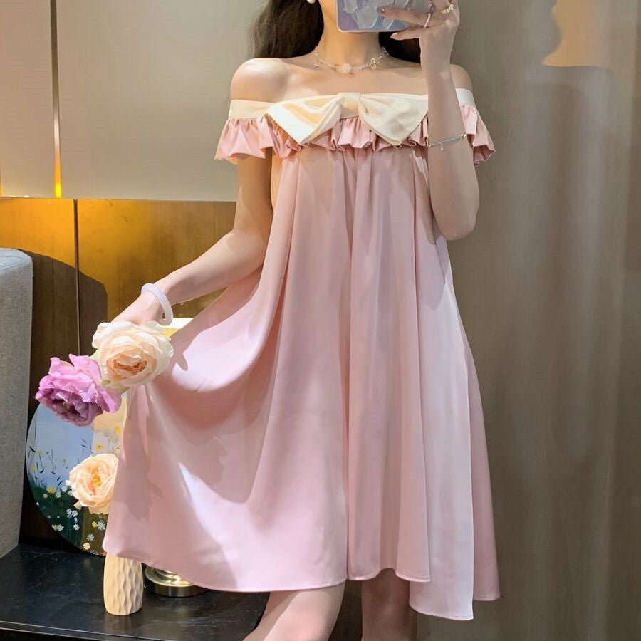 Cute ice silk suspender nighttime HA1092