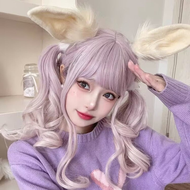 Taro gradient long curly hair   HA1692