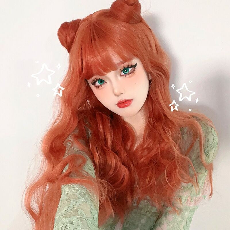 Wool curly long curly hair wig HA1278