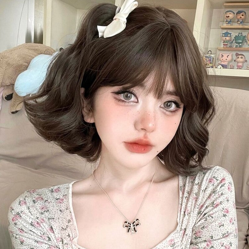 Wool curly short wig   HA1411