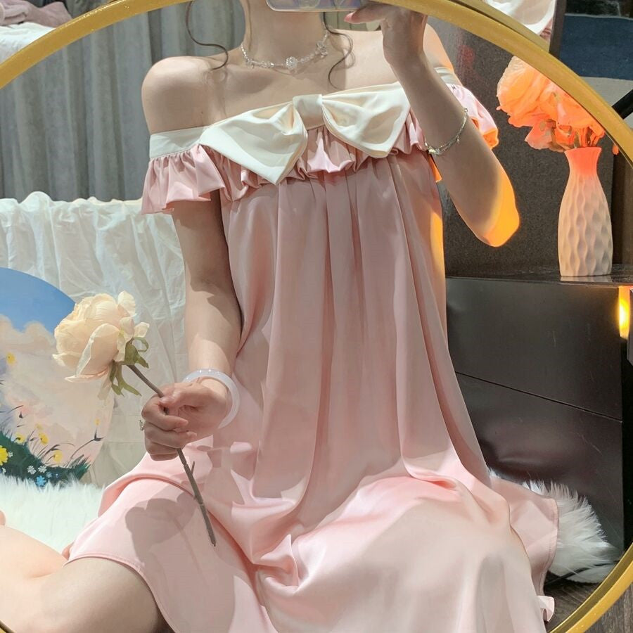 Cute ice silk suspender nighttime HA1092