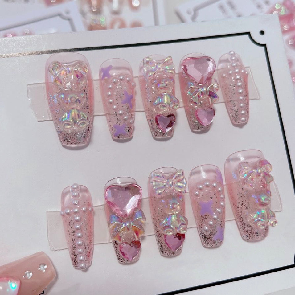 Girl Pink Sweet Cool Spicy Nail Art  HA1153