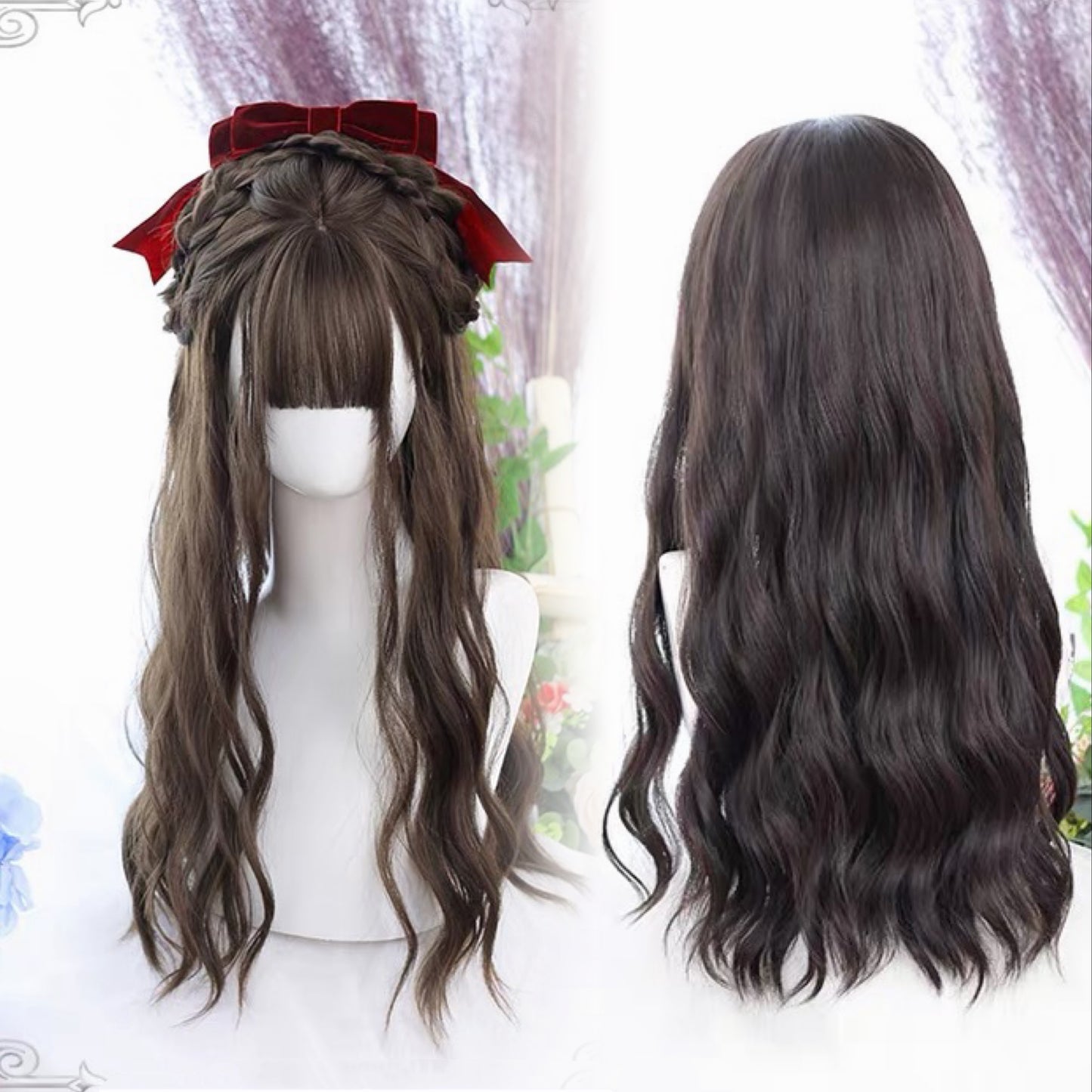 Water ripple long curly hair HA0467