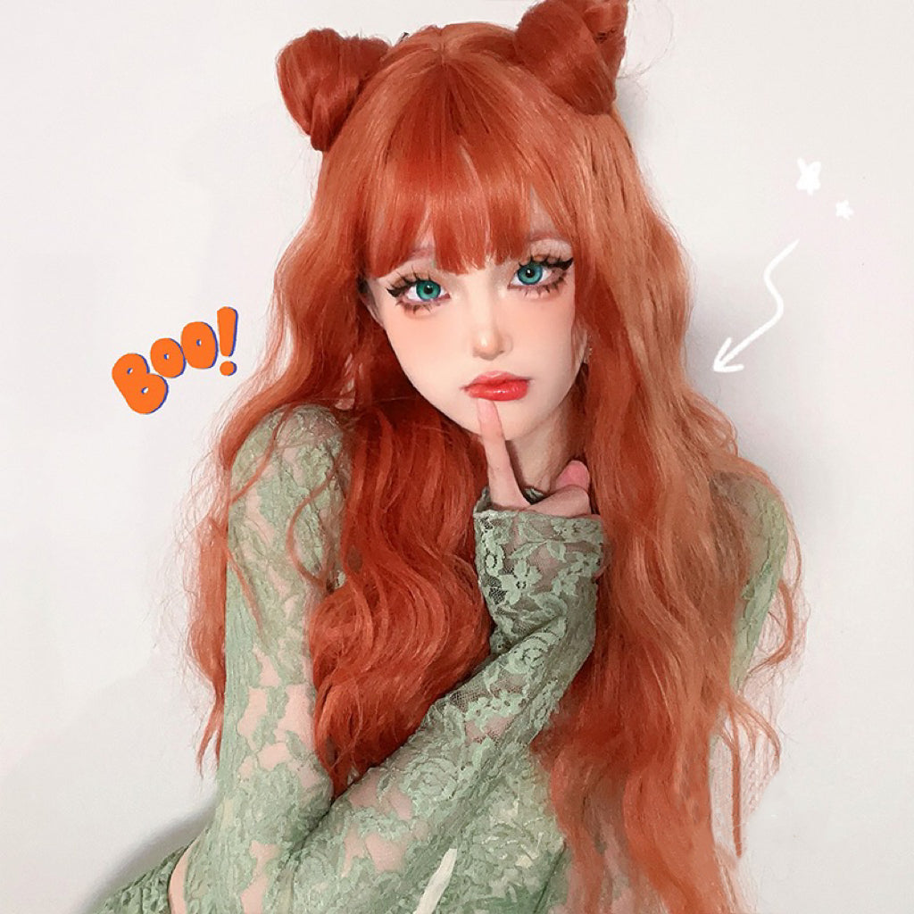 Wool curly long curly hair wig HA1278