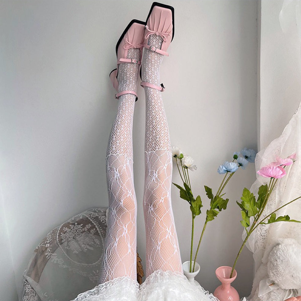 Floral Pantyhose Hollow Lace Pants HA1405