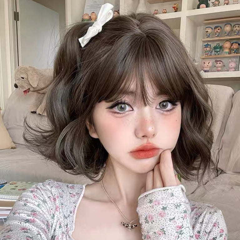 Wool curly short wig   HA1411