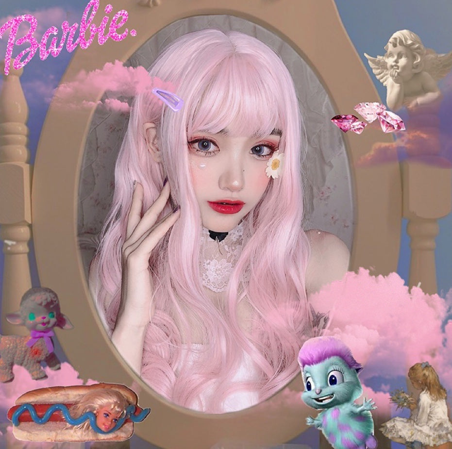 Natural cute fluffy colorful big waves HA0817