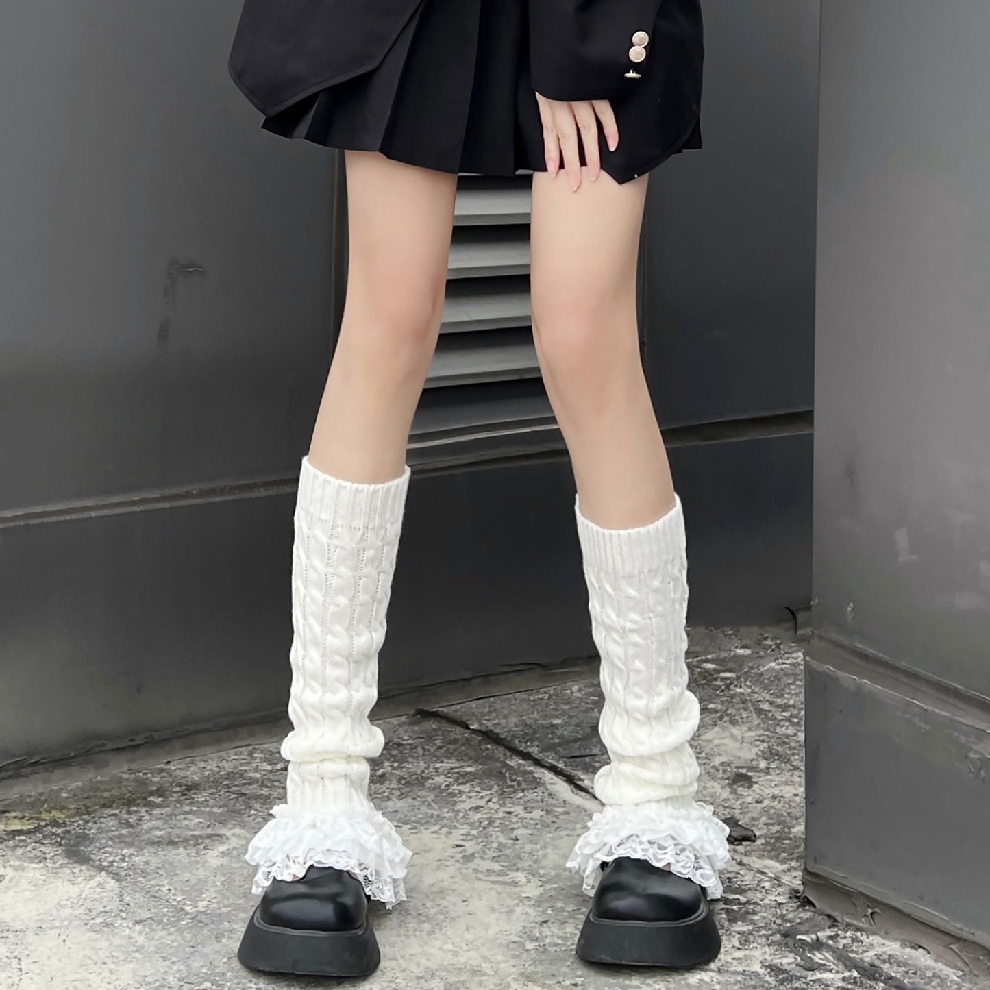 Layered lace socks HA1415