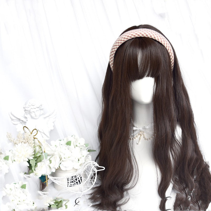 Cool black brown water ripple wig  HA1285