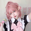 Short curly pink wig    HA0760
