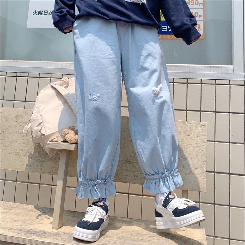 Cute soft sister pants flower bud pants HA0567