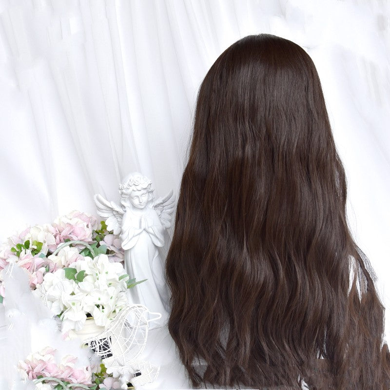 Cool black brown water ripple wig  HA1285