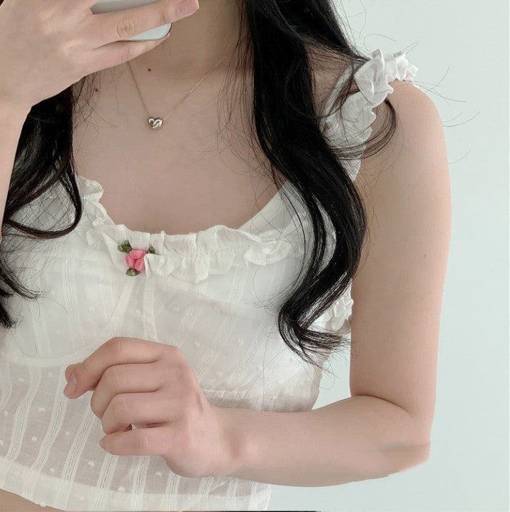 Slim flower vest HA0563
