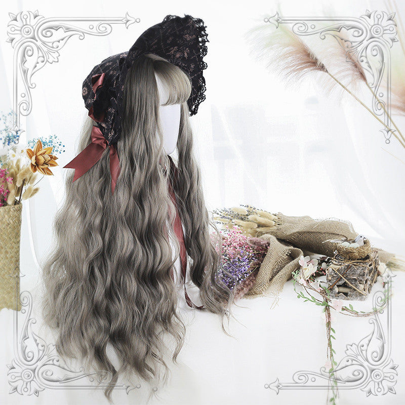 Mori soft girl water pattern curly wig    ha0468