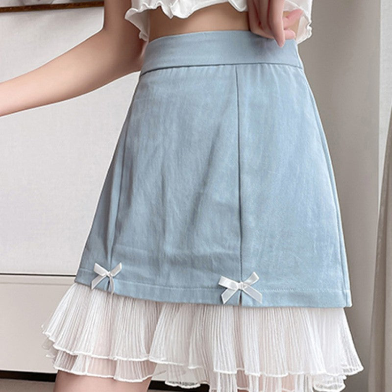 High waist denim skirt HA1510