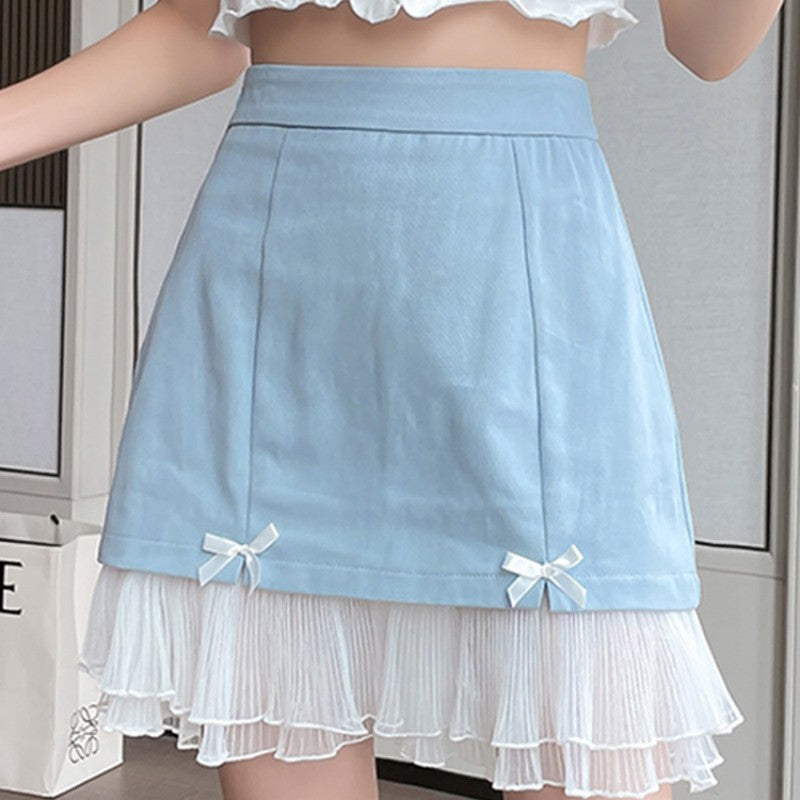 High waist denim skirt HA1510