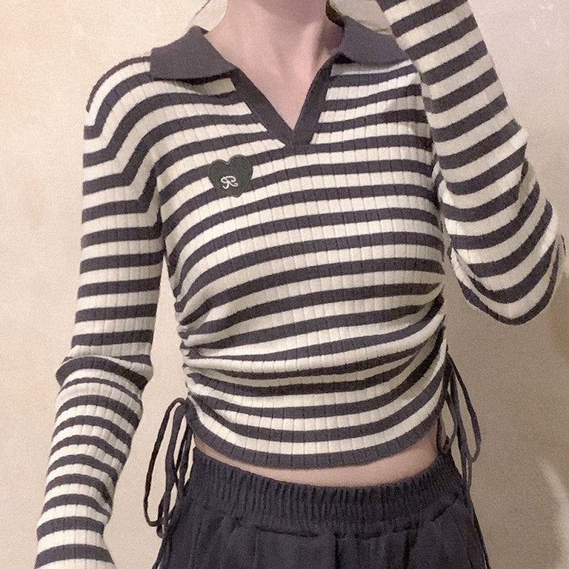 Embroidered hearts sweater