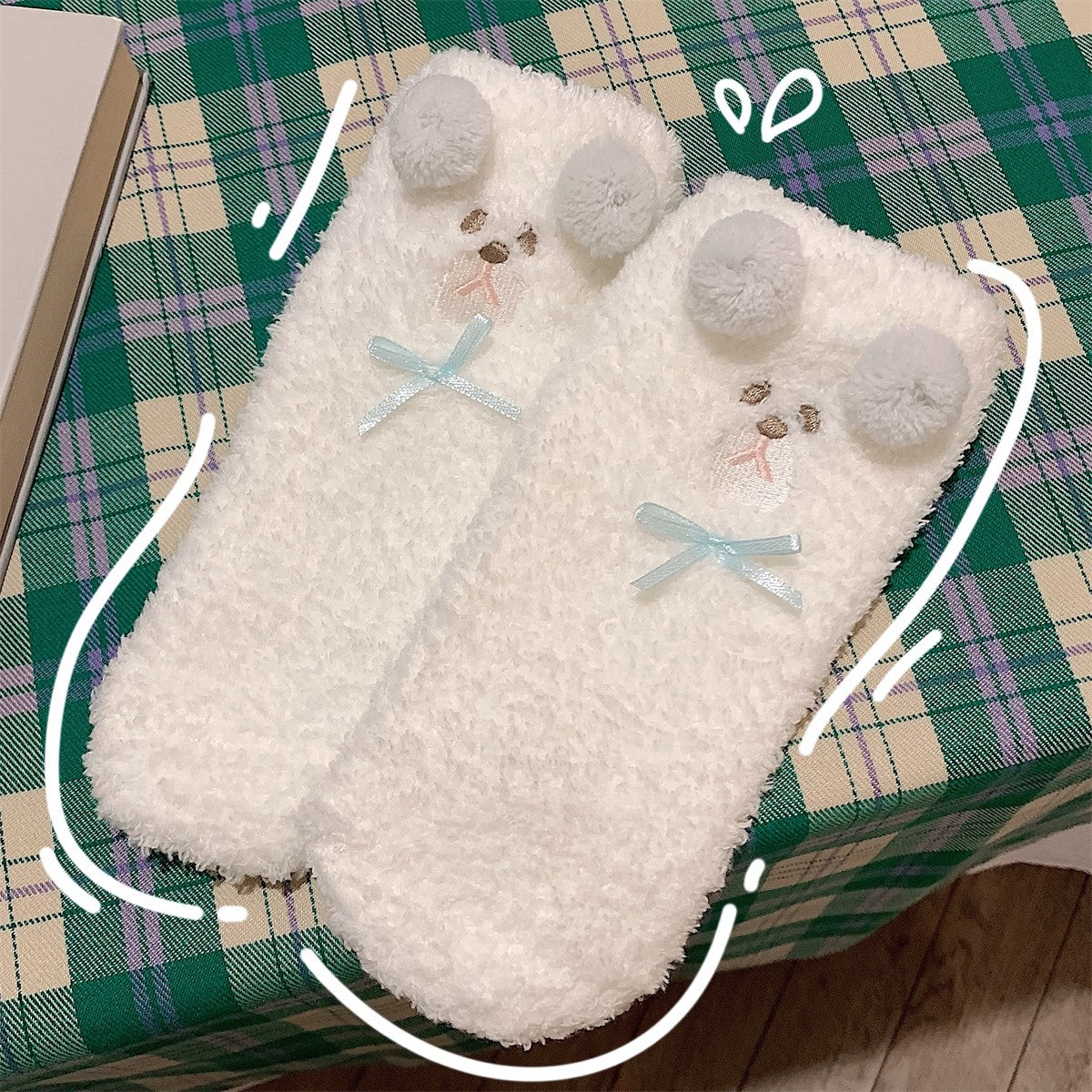 Cute fluffy floor socks   HA1337