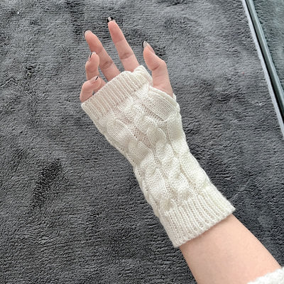 Cute Fingerless Knit Gloves HA1433