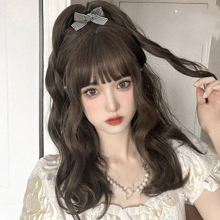 Fluffy egg roll long curly hair   HA0228