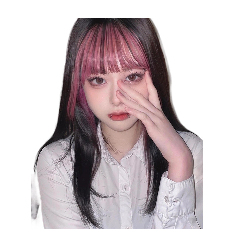 Pink Black Gradient Wig    HA0582