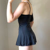 Sweet and spicy lace black slip dress  HA0332