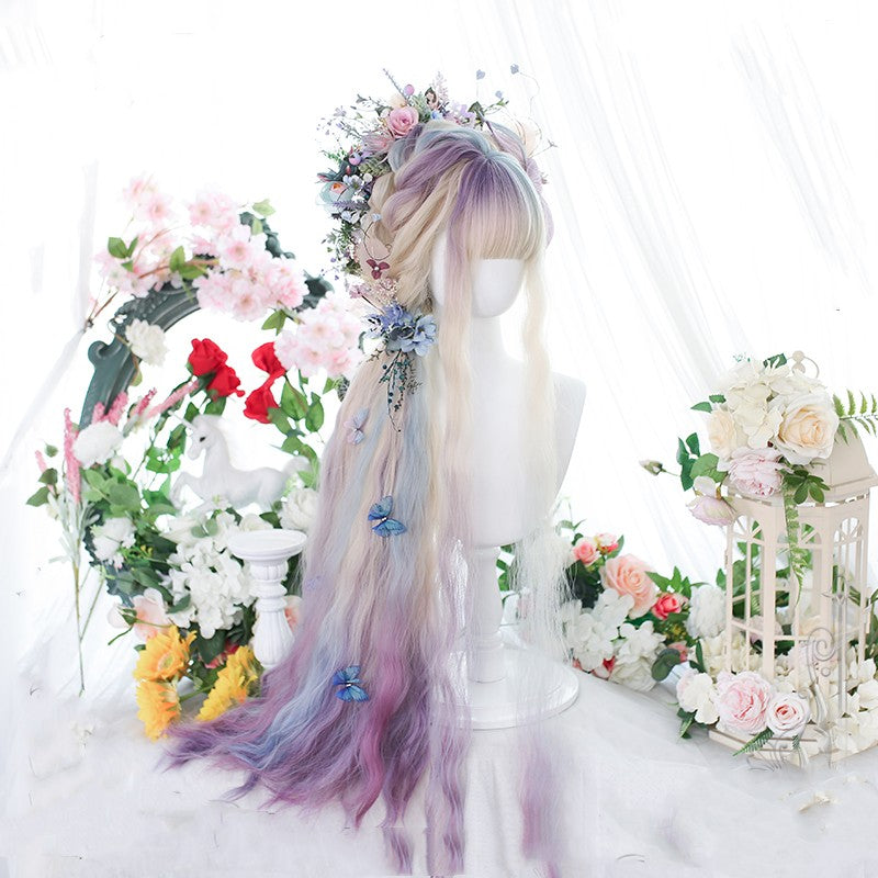 Wool Roll Gradient Long Curly Wig   HA1250