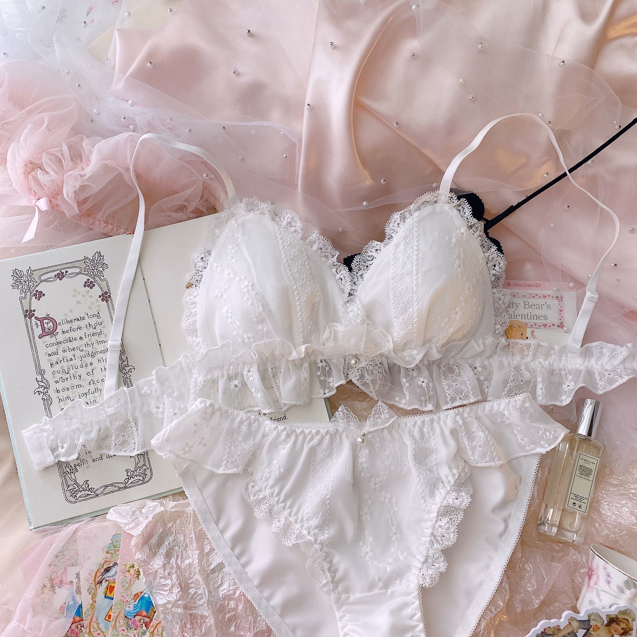 Fairy White Bra Set   HA0672