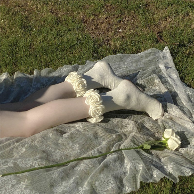 3D Camellia Socks HA1585