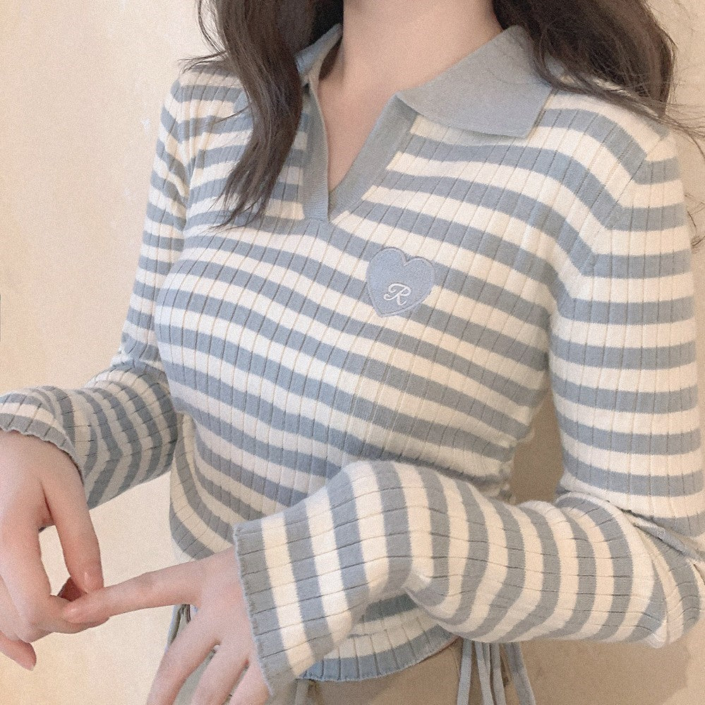 Embroidered hearts sweater