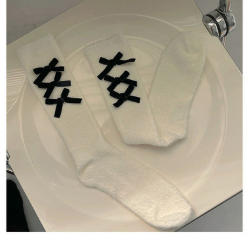 Sweet Girl Bow Knot Socks   HA1525