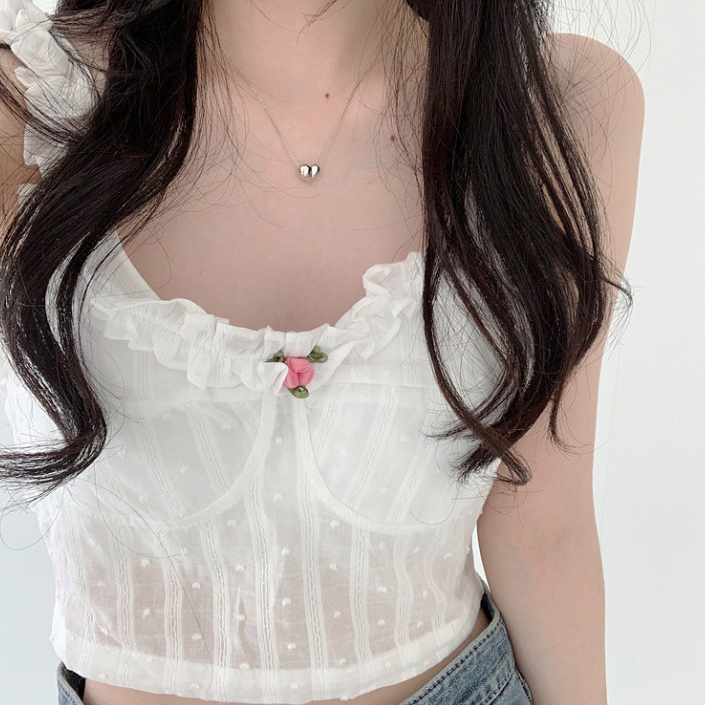 Slim flower vest HA0563