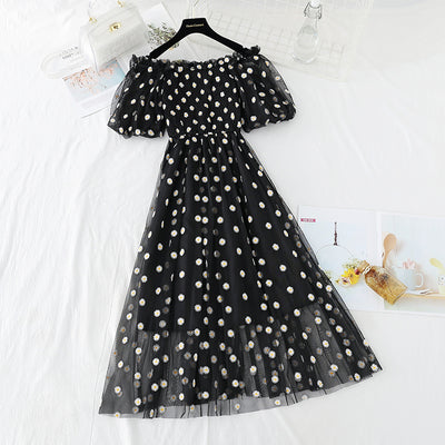 Daisy Embroidered Mesh Dress HA0791