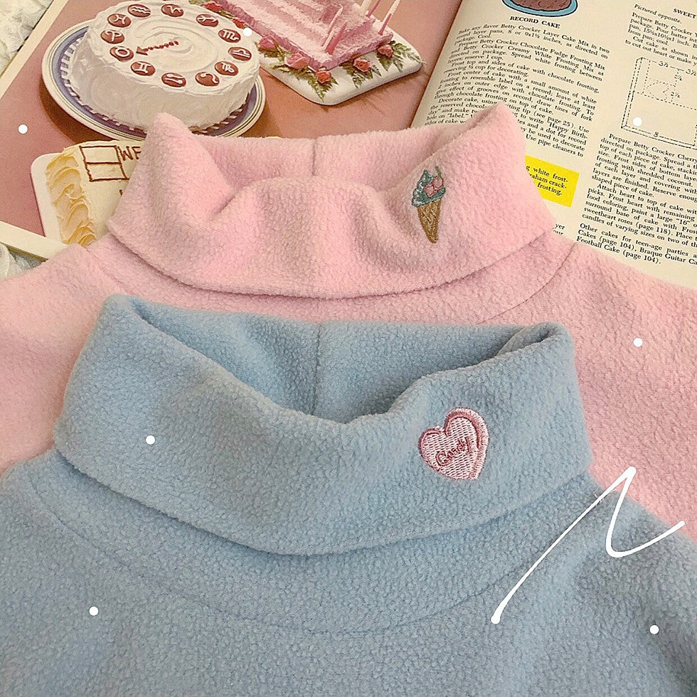 Warm pink and blue color autumn and winter long sleeves HA1397