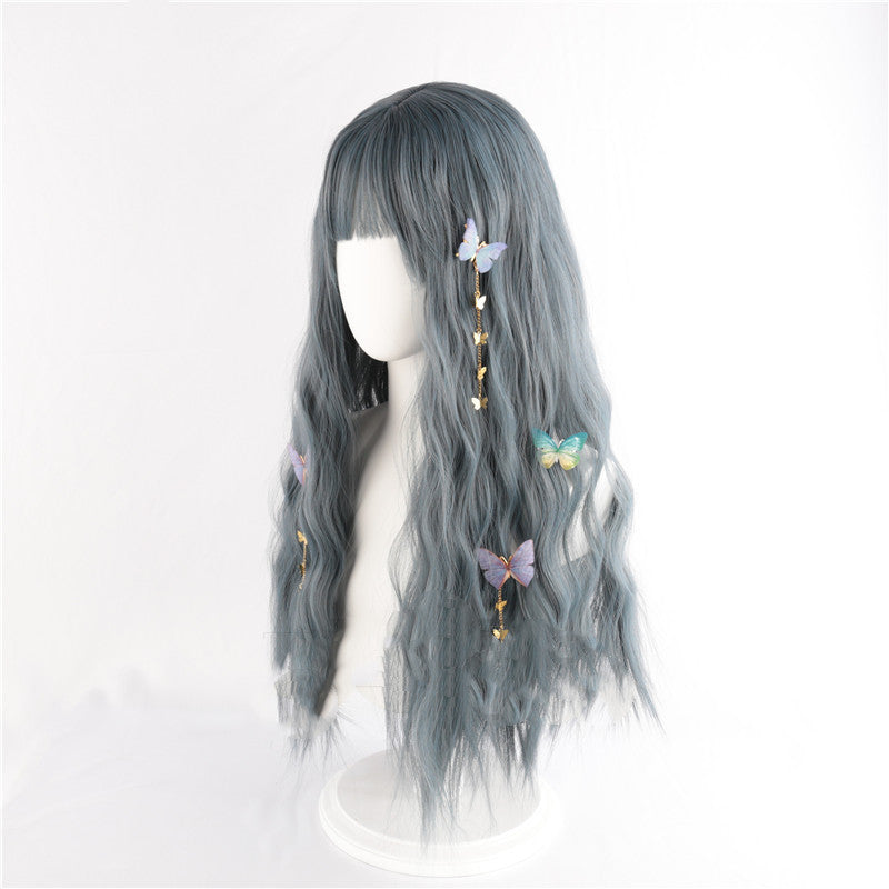 Haze Gray Blue Wig  HA0060