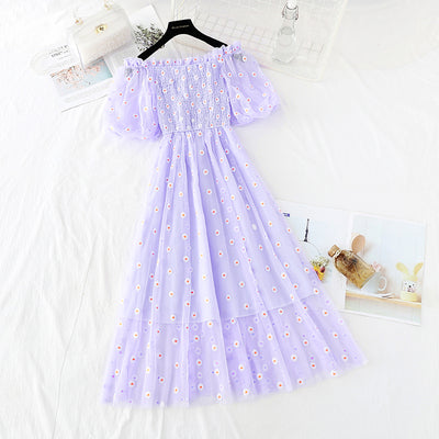 Daisy Embroidered Mesh Dress HA0791