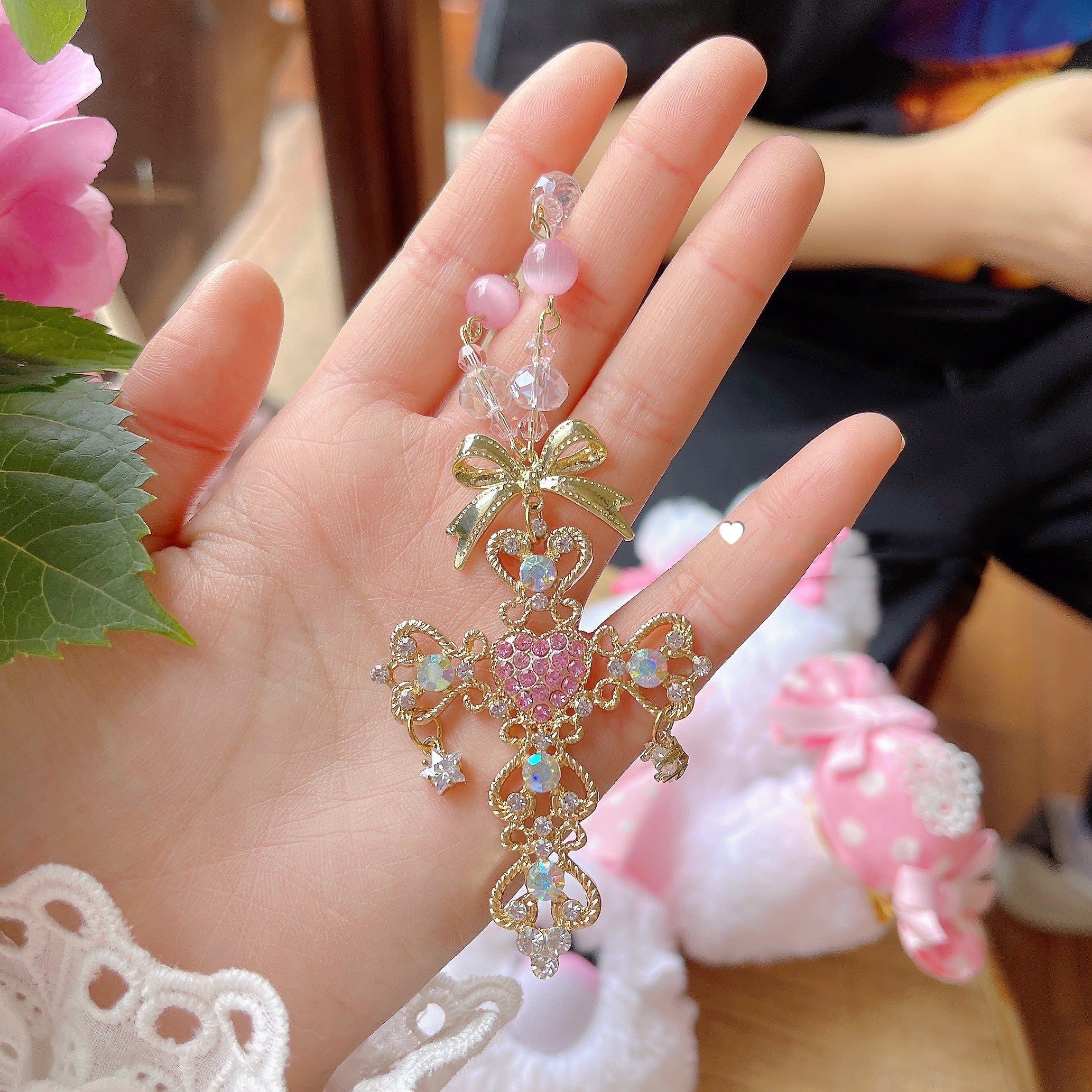 Crystal cross necklace  HA1589