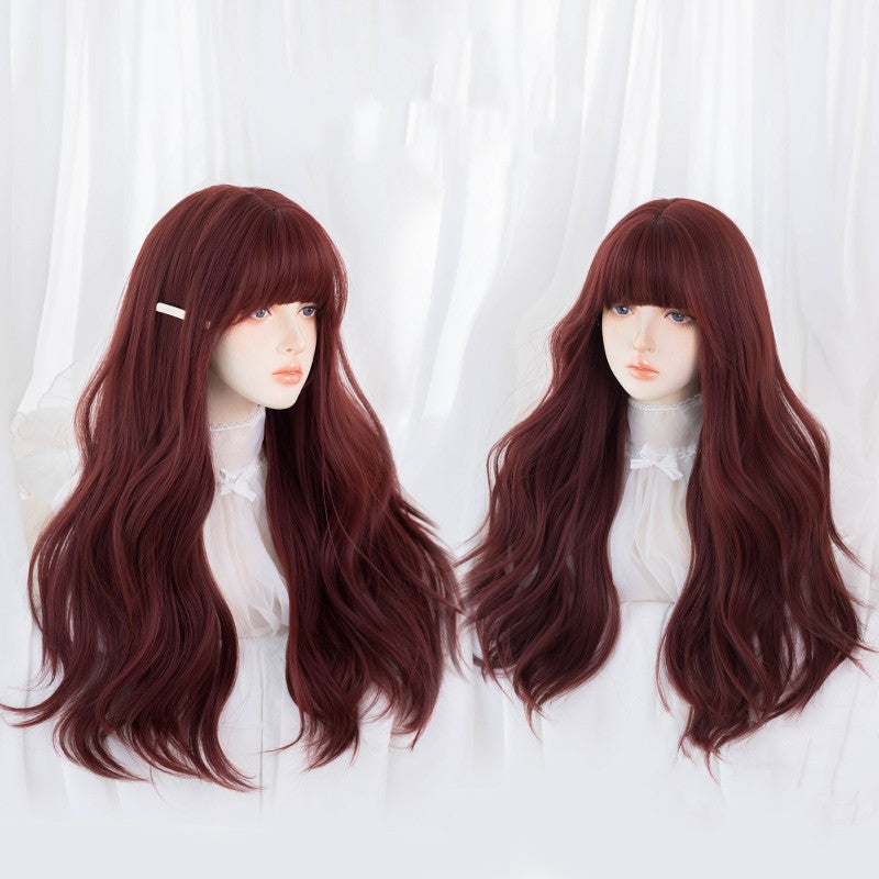 Red Big Wave Long Curly Wig   HA1241