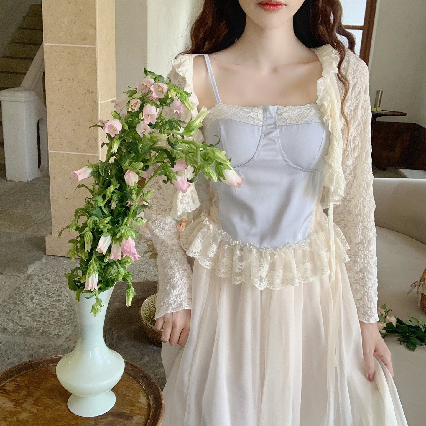 Gentle Lace Panel Camisole HA1081