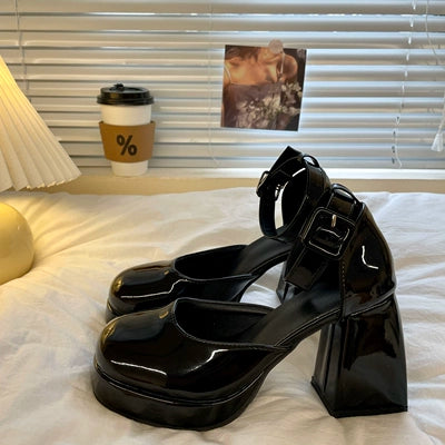 Barbie pink high heel leather shoes   HA1979