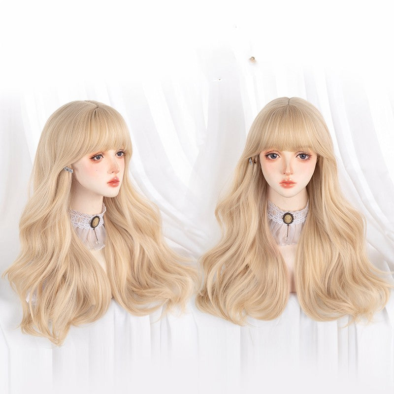 Blonde wavy long curly hair    HA1237