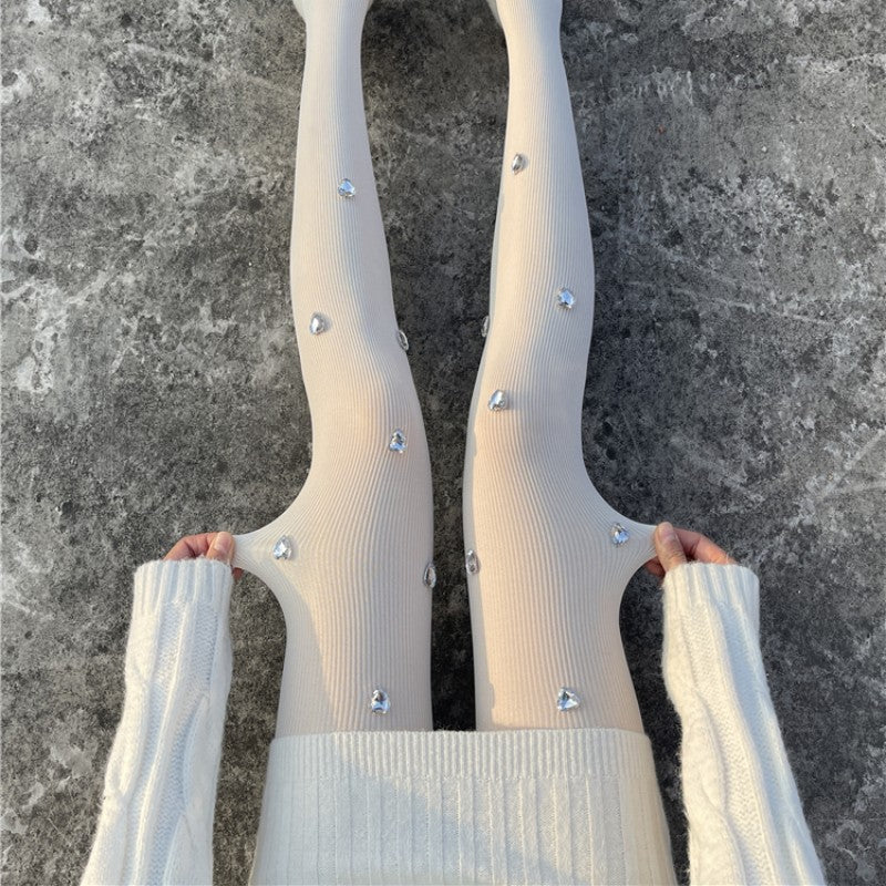 Heart diamond stockings   HA1514