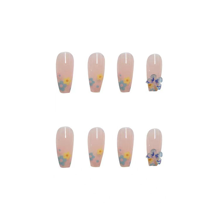 Butterfly Flower Nail Art   HA0221