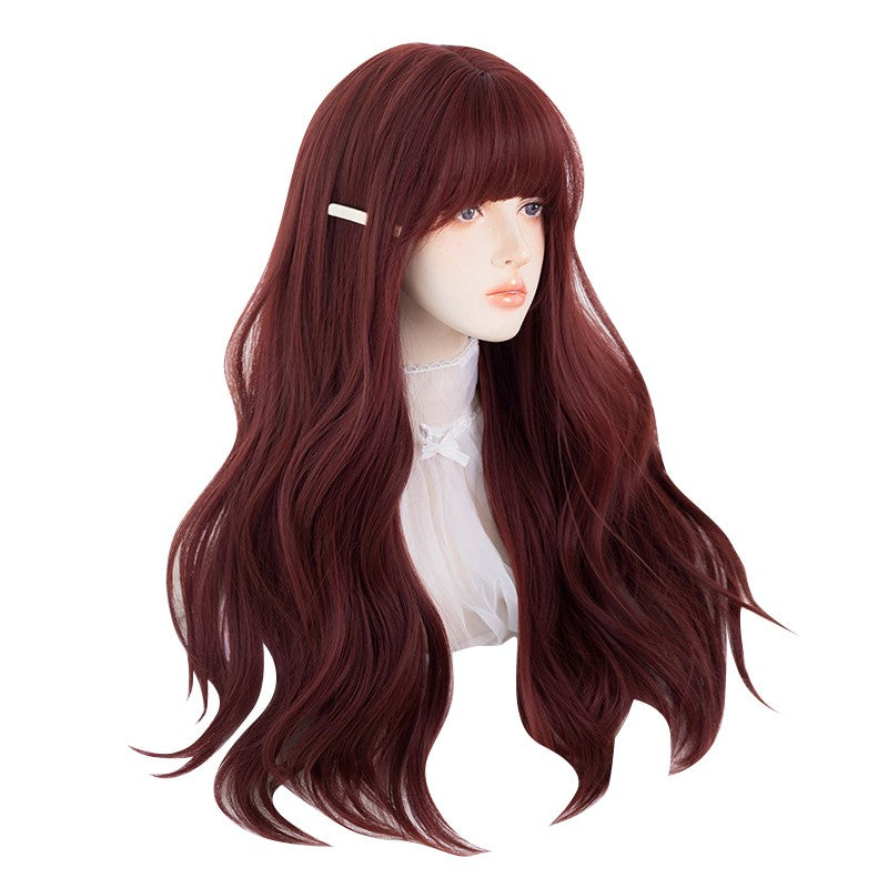 Red Big Wave Long Curly Wig   HA1241