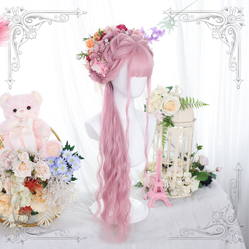 Cute pink natural curly hair   HA0777